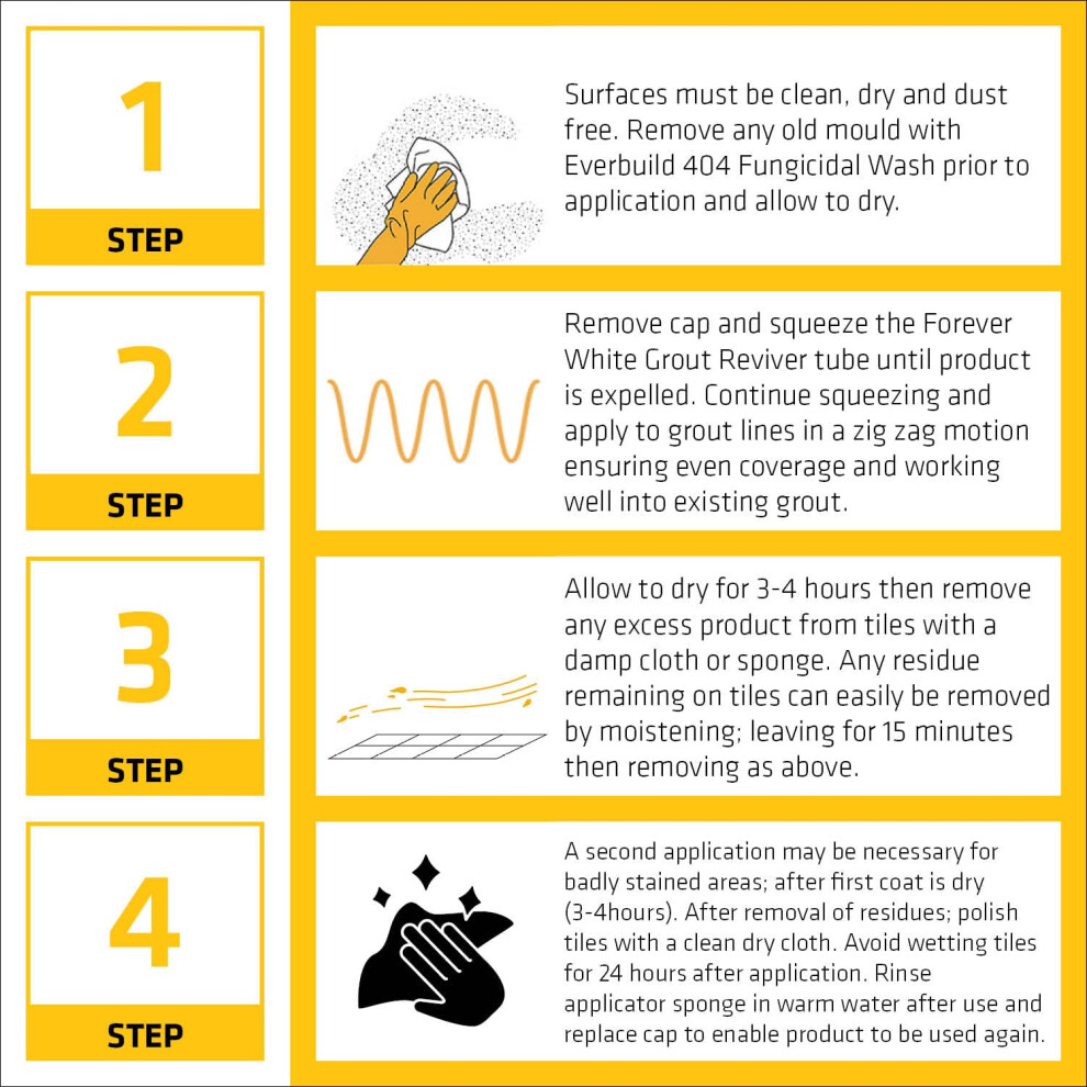 Sika Forever White Grout Reviver Â Water Resistant Â Contains Mould Shield Â Suitable For Use In Bathrooms, Showers And Kitchens Â Arctic Whit 5006607007409