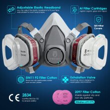 FWYYHT Half Face Dust Mask with 6001 and 2097 Filters Reusable Respira
