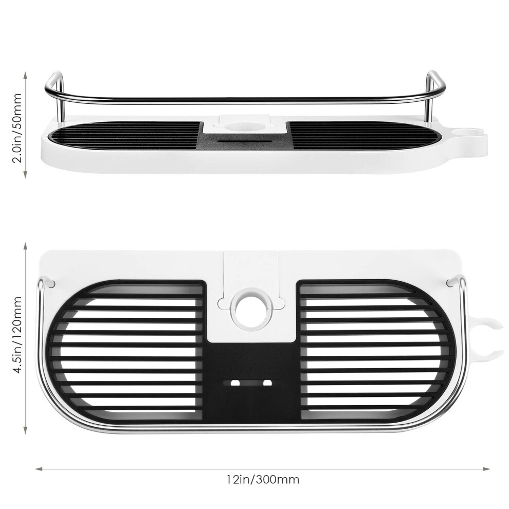 Homeasy Bathroom Shower Shelf, Shower Caddy/Tidy No Drilling Shower Holders Storage For Soap Shampoo Shower Rack Hanging With Buckle And Shower Head 5003188557354