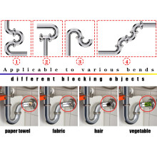 Professional 3M*6mm Wire Drain Tool - Kitchen Sink Unblocker with Flexible Plug Remover and Pipe Cleaning Snake