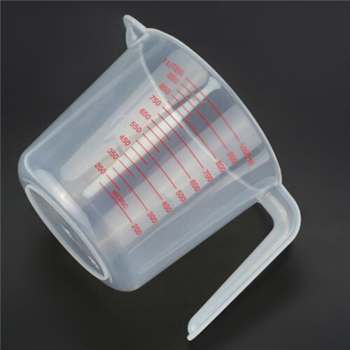 4X 1000Ml Measuring Cup Baking Tool Kitchen Tool High Quality Plastic Measuring Cup Tool Cup with Scale 1