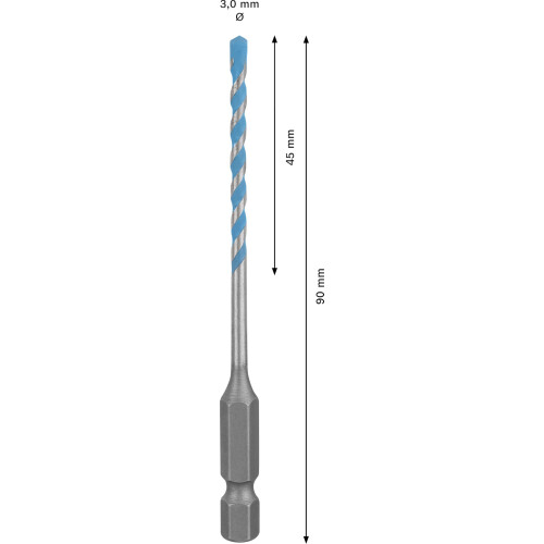 Bosch EXPERT HEX-9 Multi Construction Drill Bit 3x45x90mm 2