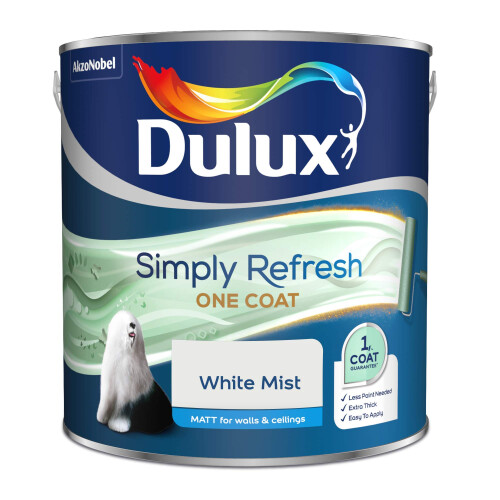 Dulux Dulux Simply Refresh Matt Emulsion Paint - White Mist - 2.5L, 5382903 2