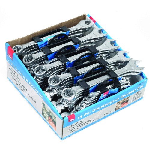 Hilka Hilka 17161102 11PC Combi Spanner Set Metric, Clear 1