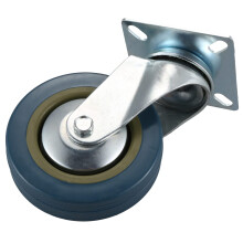 DSL 4 Double Bearing 180KG 100mm Rubber Swivel Castor Wheel Trolley Caster BOLT