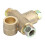 3 Way T Brake Tee Male Nuts Short 15