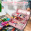 2X Glitter  &  Tool Storage Box,3-Layer Stackable Carry Tackle Box Sewing Box Organizer for Art 5