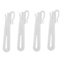 200PCS Plastic Curtain Hanging Hooks Stereo Window White Plastic Adjustable Height Curtain Accessories for Hang Ceiling 9cm
