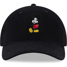Disney Svart Vuxen Baseballkeps, Justerbar Mickey Mouse Pappa-hatt