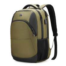 Swissdigital Design Affärs Laptop Ryggsäck, College Ryggsäck med USB Laddningsport, 16 Tum Notebook, Olive | SD1670-