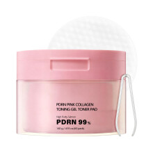 Bukamkom Lax PDRN Kollagen Toner Pads (60 Stycken) - Koreanska Rosa Gel Pads med Kollagen & Madecassoside