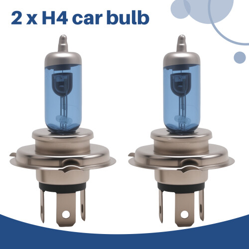 2 H4 SUPER WHITE Car HEADLIGHT Bulbs Bulb LAMP 12V 100W