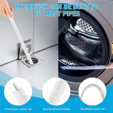 Abfluss-Schlangenreinigungsset, 25 Zoll Haarentfernungstool & Flexible Bürsten für Badewanne, Toilette, Küchenspüle & Abwasserkanal