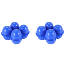 2X Camping Egg Box Plastic Egg Box Egg Storage Box Portable Egg Box 4 Egg Box