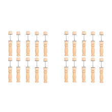 20pcs Simple Root Violin Clamp Solid Wood Clamps Top & Back Clamps Metal Stick Violin Repair Tools