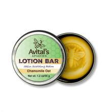 Avitals Apiaries Kamomillhavre Lotionbar för Känslig Hud - Bivaxbalsam med Havreolja & Kamomillextrakt