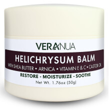 VeraNua Helichrysum Balm - Med Sheasmör, Arnica, Vitamin E & C, Bivax, Jojoba & Rizinusolja