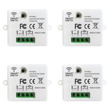 4X RF 433Mhz Light  Wireless Panel 10A   Remote Control Relay Receiver Module Transmitter for Bedroom