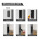 Pocket Door Handles and  Pull Matte , Handles Hardware ,Recessed Finger Flush Pulls 6pcs Black 5
