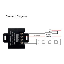 8X LED-Einzelfarbdimmer, Kabelloser LED-Controller, 11-Tasten-Fernbedienung, Helligkeitsschalter für LED-Streifen, 12-24 V