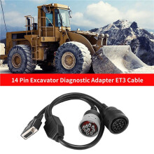 2X 9Pin & 14 Pin Excavator Split Connect CA3 Service Cable Comm Diagnostic Adapter for CAT ET-3 457-6114 317-7485