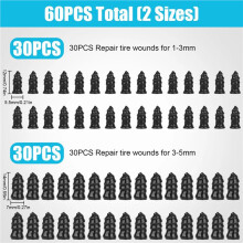 120PC Car Vacuum Tire Repair Nail Rubber Screw Nails+Tool Set /Box Moto Tyre Repair Stud Patch Car Nail with Screwdriver
