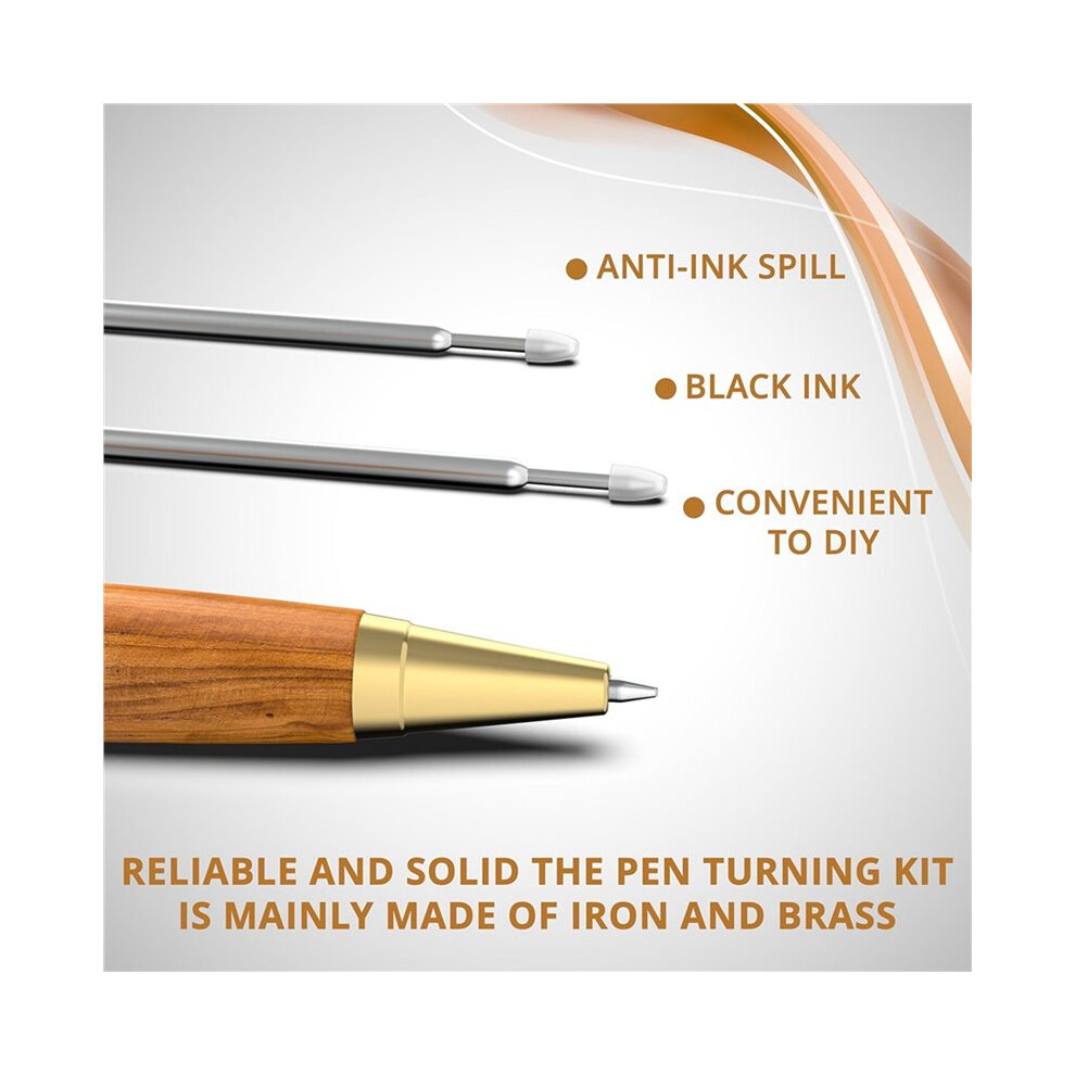 Pen Kits For Woodturning 30 Pack 30 Pen Covers-Pen Making Tools With Black Ink Pen Making Kit Slimline Pen For Diy Coppe 6031281806979