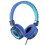 3X Adjustable Folding Wired Headset for Kids 3.5mm Plug, -Ear Headphones with Mic for Online Classes 3
