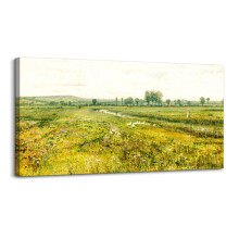 Cuadro en Lienzo para Pared Decoración Vintage Paisaje Verde 50x100 cm — arte salon, decoración dormitorio