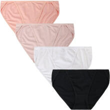 Damen-Slips im 4er-Set Baumwolle Set 4 Stück Niedriger Sitz Klassisch Bequem S — damen slips baumwolle, bikini dessous niedrigbund, 4er slip set