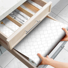 Alfombrilla antideslizante para cajones de cocina impermeable blanca 30x900 cm — organizador cajones