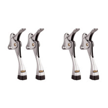 Dörrstoppare 4-Pack Kickdown Dörrstopp Justerbar Höjd och Gummispets 4 Tums Dörrhållare