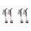 Deurstopper 4-Pack Kickdown Deurstop Verstelbare Hoogte en Rubberen Tip 4 Inch Deurhouder 1