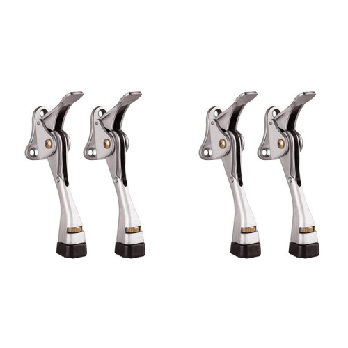 Deurstopper 4-Pack Kickdown Deurstop Verstelbare Hoogte en Rubberen Tip 4 Inch Deurhouder