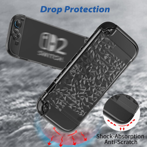 Protective Case for Nintendo Switch 2 Set Screen Protector Detachable Grips Analog Stick Caps — nintendo switch 2 case, heystop switch 2 case 2