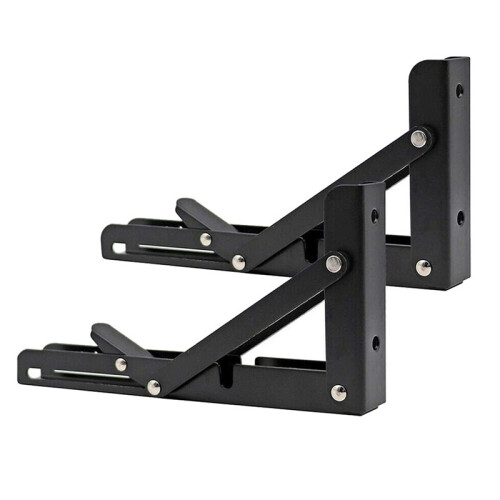 8Pcs Campervan Folding Bracket Table Shelf Motorhome Caravan Black Finish Stainless Steel  Folding Bracket 1