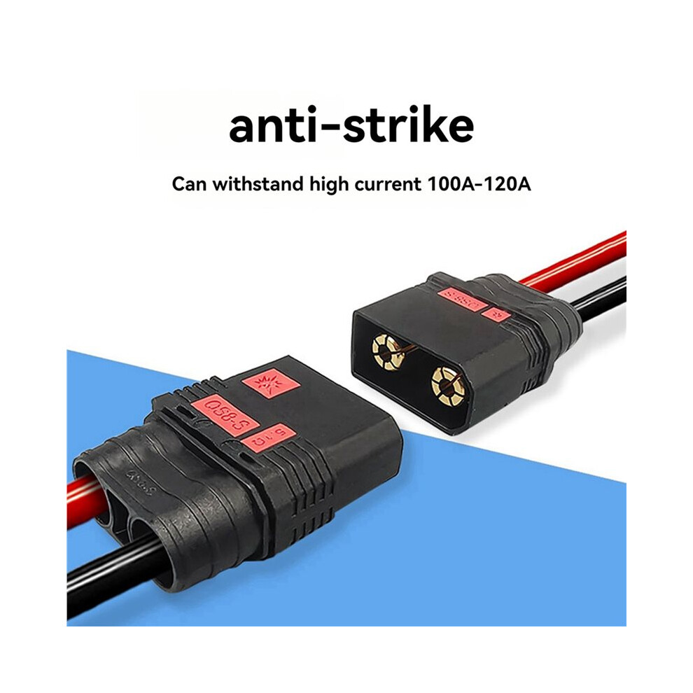 10X Qs8-S Heavy Duty Battery Connector Anti-Spark Gold Connector Large Power Plug For Rc Plant Protection Drone 6031188071364