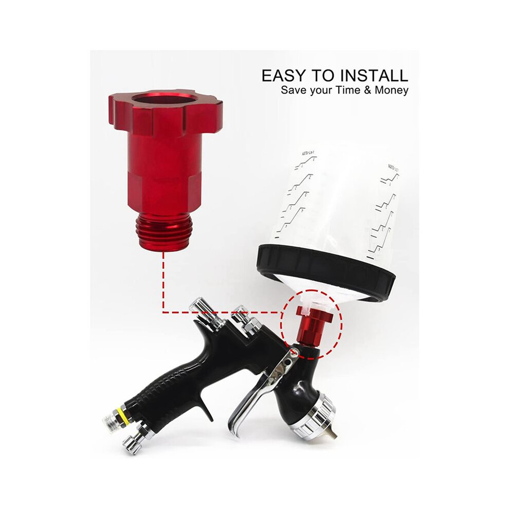 2X Paintgun Cup Adapter For Gfg Tts Tt, External Adapter Thread Size 16Mm Pitch 1.5Mm 6032632027050
