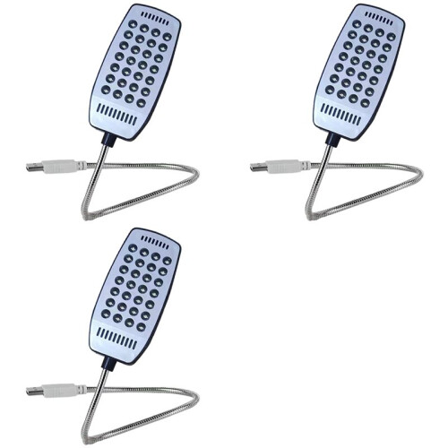 3X 28 LED Reading Lamp LED USB Book Light Ultra Bright Flexible for Laptop Notebook PC Computer