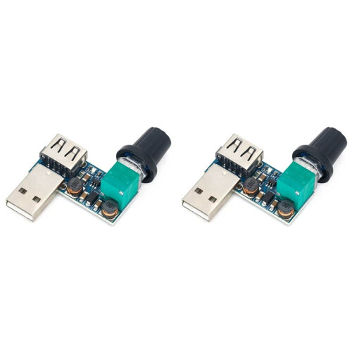 2X  5-12V USB Fan Stepless Speed Controller Regulator with  Speed Module Fan Governor Volume Regulator Board 1