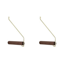 2X Wall Hanging Coat Rack Solid Wood Hayfork Hangers Bedroom Entrance Clothes Hooks Bamboo Home