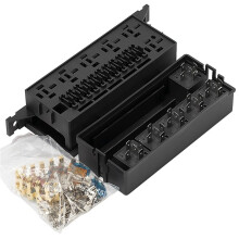 3X 12V Auto 11 Way Fuse Relay Box Block with 5 Pin Relay and Fuses for Automotive Car Marine Truck Trailer Boat