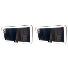 2X Sun Visor LED Makeup Mirror, Rechargeable Led Mirror with Dimmable Touch Screen, Makeup Mirror with 3 Light Modes,