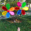 12 Stück Windräder für Den Garten, Bunte Blumen-Regenbogen-Gartenwindmühle, Windrasen-Windräder, Gartenwindmühlen 9