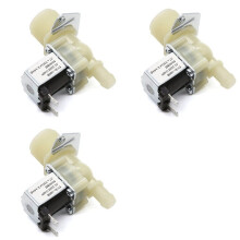 3X Water Inlet G3/4 12mm Washing Machine Inlet Solenoid Valve Dishwasher Normally Closed Inlet Valve AC220V