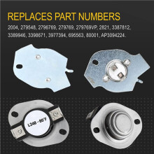 10x 279769 Kit de Coupure Thermique pour Chauffage de Sécheuse Compatible avec 3389946, 3398671, 3977394, 695563, AP3094224, 3390291
