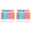 2X Set di Bacheche con Calendario Arcobaleno con Supporto, Supporto per Calendario Regolabile, Include 54 Schede Data 1