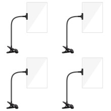 4st 5X Förstoringsglas med Klämma, 6x3,5 Tums Förstoringsglas med Klämma Justerbar Flexibel Svanhals, Klämma på Förstoringsglas