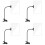 4pcs Lupa 5X com Clipe, Lupa de 6x3,5 Polegadas com Pescoço de Ganso Flexível Ajustável com Braçadeira, Lupa com Clipe 1