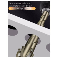 New Four-Edged Sawtooth Eccentric Drill for Dry Drilling of All Ceramic Tiles, Glass, Marble and Concrete 8pcs